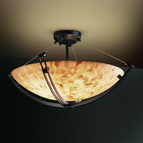 24" LED Semi-Flush Bowl w/ Crossbar