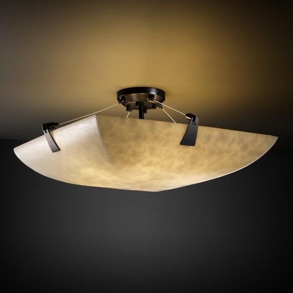 24" LED Semi-Flush Bowl w/ Tapered Clips