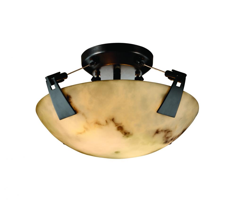 14" LED Semi-Flush Bowl w/ Tapered Clips