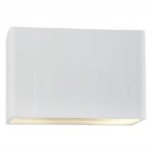 Justice Design Group CER-5650-WTWT-LED2-2000 - Large ADA Wide Rectangle LED Wall Sconce - Closed Top