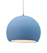 Justice Design Group CER-6535-SKBL-NCKL-BEIG-TWST - Large Globe 1-Light Pendant