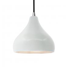 Justice Design Group CER-6563-WTWT-MBLK-BKCD - Medium Droplet 1-Light Pendant