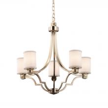 Justice Design Group FAB-8500-10-WHTE-NCKL-LED5-3500 - Argyle 5-Light LED Chandelier