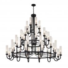 Justice Design Group FSN-4346-CLFR-MBLK - Anchor 60&#34; 3-Tier Chandelier