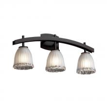 Justice Design Group GLA-8593-26-WHTW-MBLK - Archway 3-Light Bath Bar