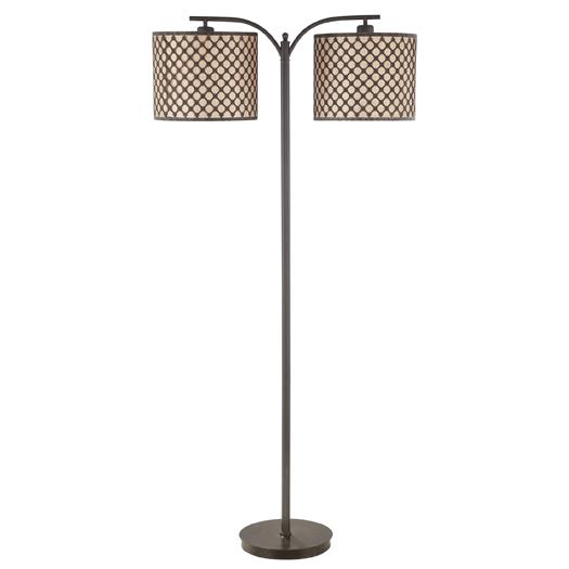 Two Light Bronze Floor Lamp