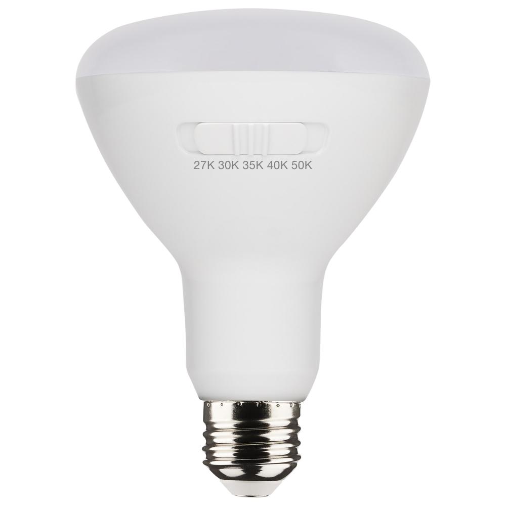 8.5 Watt BR30 LED; Medium Base; CCT Selectable; White Finish; 90 CRI; 120 Volt