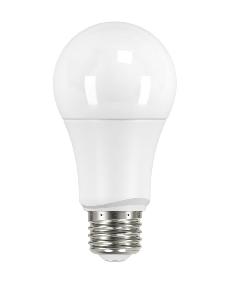 9.5 Watt; A19 LED; Frosted; 2700K; Medium base; 220 deg. Beam Angle; 120 Volt; Non-Dimmable; 4-Pack