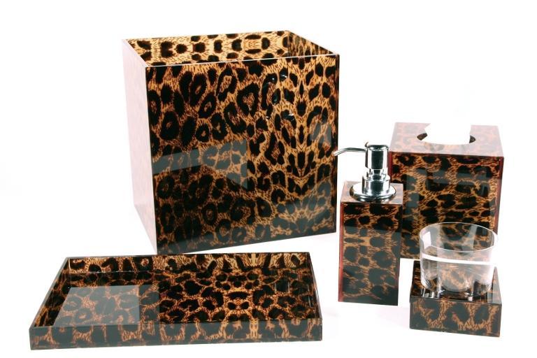 TISSUE HOLDER, LEOPARD