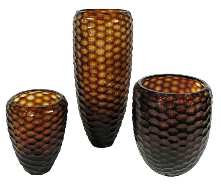 HONEYCOMB CUT VASE, MD, TPZ