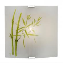 Oggetti Luce 12-1250 - BAMBOO CANDLE, WHT/GRN, CLIP, WHT