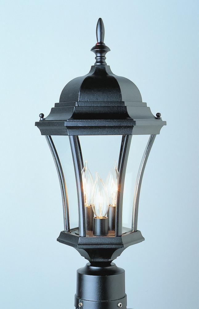 Burlington 1-Light Metal and Glass Post Mount Lantern Head