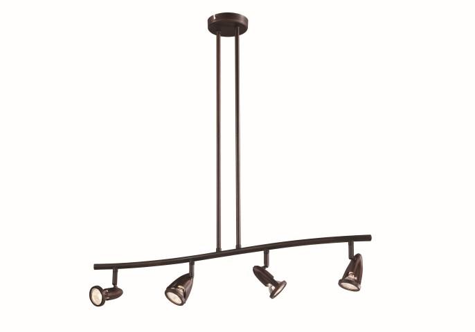 Stingray Collection, 4-Light, 4-Shade, Adjustable Height Indoor Ceiling Track Light