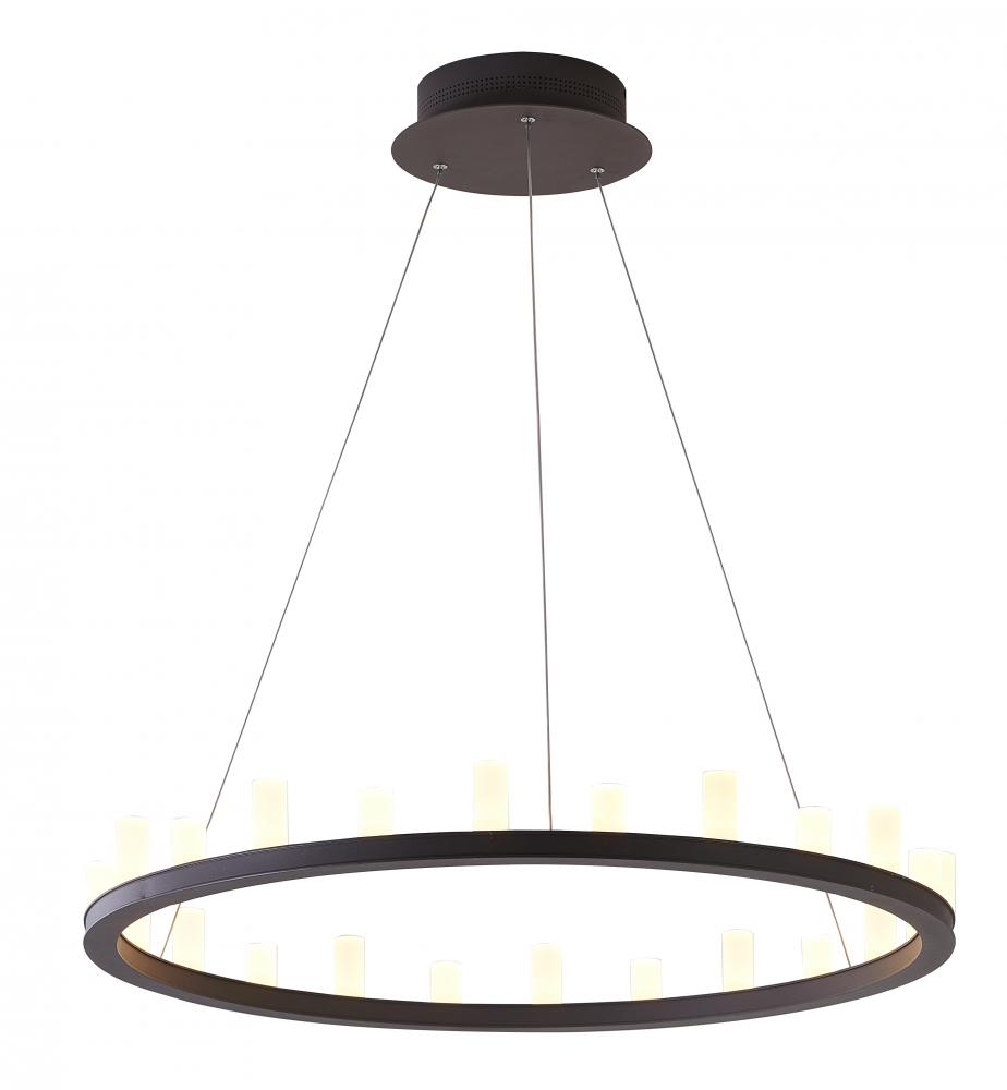LED Chandelier Coffee Brown
