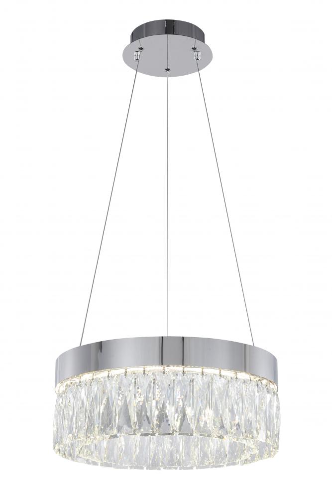 LED Chandelier Stainless Steel & Crystal