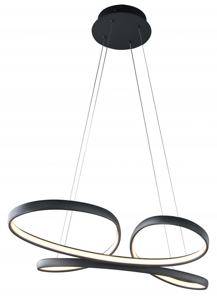 LED Chandelier Satin Coffee