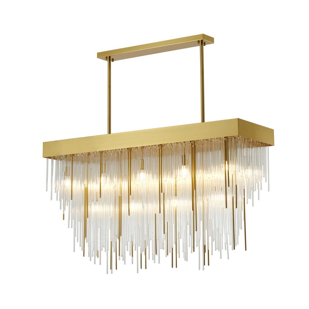 Chandelier Satin Brass