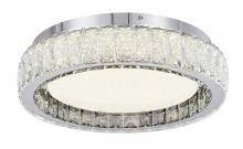 Bethel International FT107FM16CH - LED Flush Mount Stainless Steel & Crystal