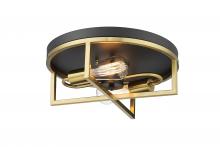 Bethel International YS22130C14BGD - Flush Mount Black and Gold