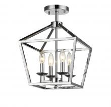 Bethel International YS6217-4SF - Chandelier Shiny Nickel