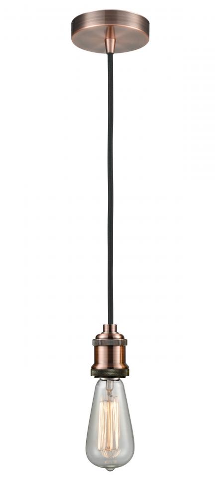 Edison - 1 Light - 2 inch - Antique Copper - Cord hung - Mini Pendant