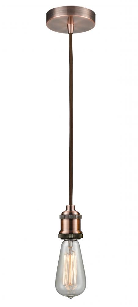 Edison - 1 Light - 2 inch - Antique Copper - Cord hung - Mini Pendant