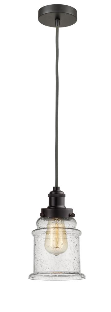 Edison - 1 Light - 8 inch - Oil Rubbed Bronze - Cord hung - Mini Pendant