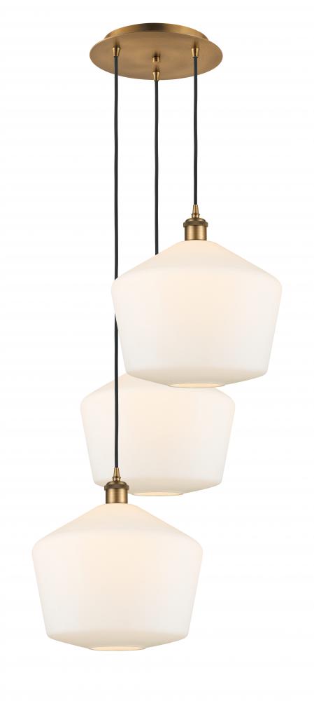 Cindyrella - 3 Light - 19 inch - Brushed Brass - Cord Hung - Multi Pendant