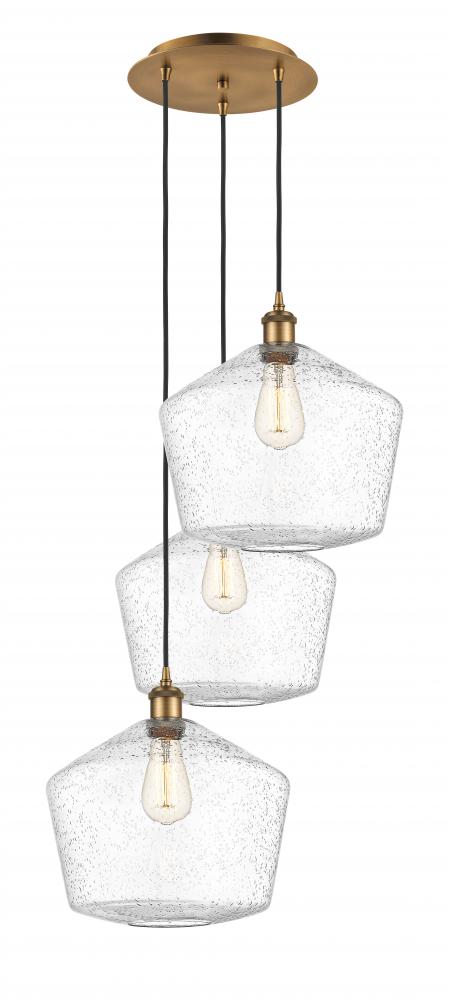 Cindyrella - 3 Light - 19 inch - Brushed Brass - Cord Hung - Multi Pendant