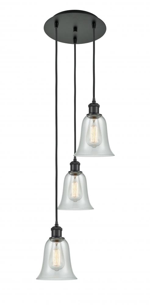 Hanover - 3 Light - 13 inch - Matte Black - Cord Hung - Multi Pendant