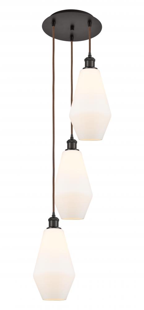 Cindyrella - 3 Light - 14 inch - Oil Rubbed Bronze - Cord Hung - Multi Pendant