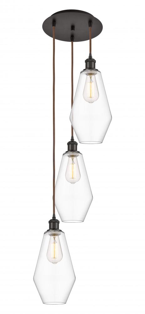 Cindyrella - 3 Light - 14 inch - Oil Rubbed Bronze - Cord Hung - Multi Pendant