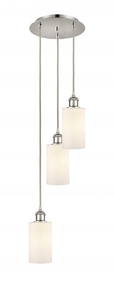 Clymer - 3 Light - 10 inch - Polished Nickel - Cord Hung - Multi Pendant