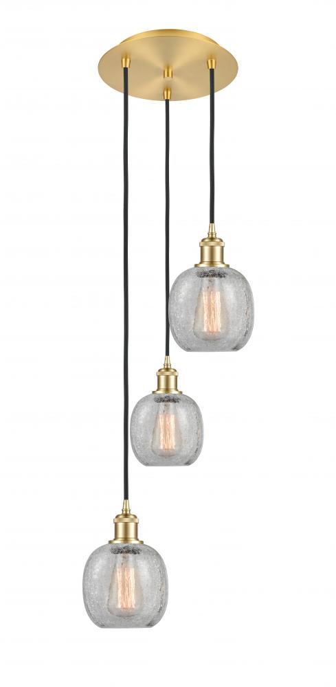 Belfast - 3 Light - 13 inch - Satin Gold - Cord Hung - Multi Pendant