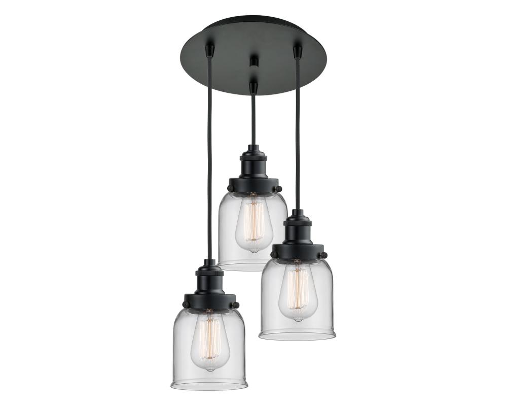 Edison - 3 Light - 10 inch - Matte Black - Cord hung - Multi Pendant