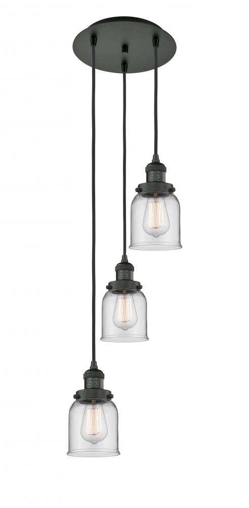 Cone - 3 Light - 12 inch - Matte Black - Cord hung - Multi Pendant