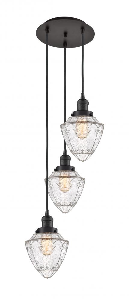 Bullet - 3 Light - 14 inch - Oil Rubbed Bronze - Cord hung - Multi Pendant