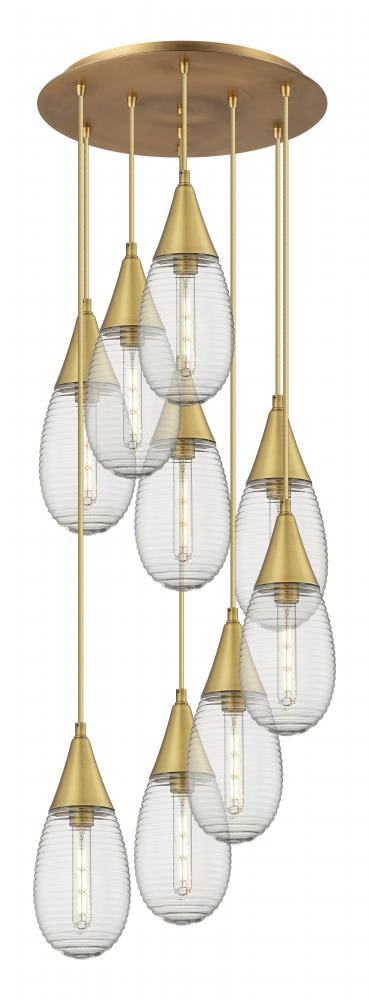 Malone - 9 Light - 20 inch - Brushed Brass - Multi Pendant