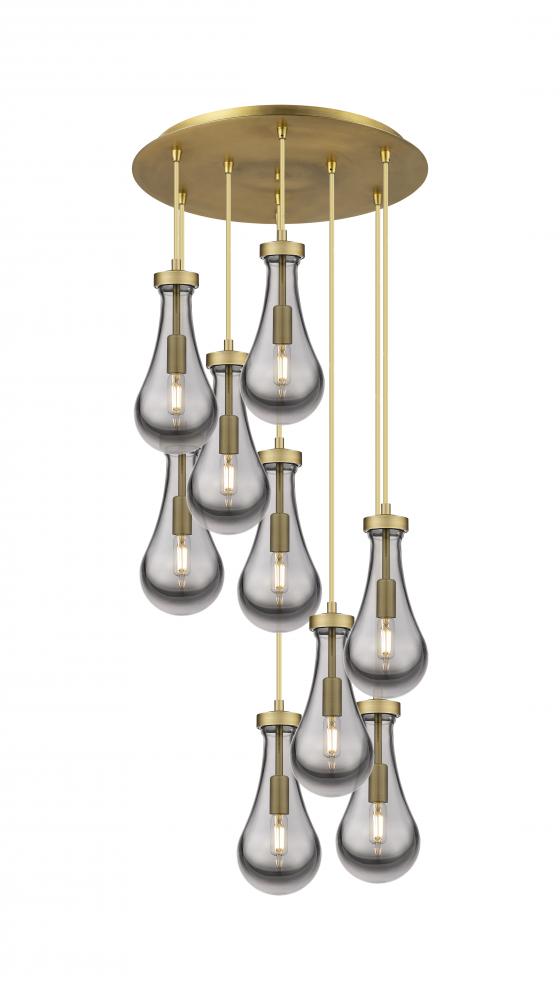 Owego - 9 Light - 19 inch - Brushed Brass - Multi Pendant