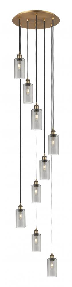 Crown Point - 9 Light - 19 inch - Brushed Brass - Multi Pendant