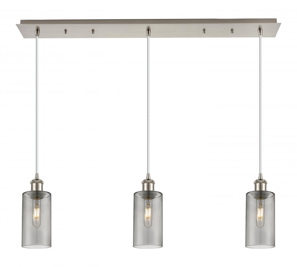 Crown Point - 3 Light - 37 inch - Brushed Satin Nickel - Linear Pendant