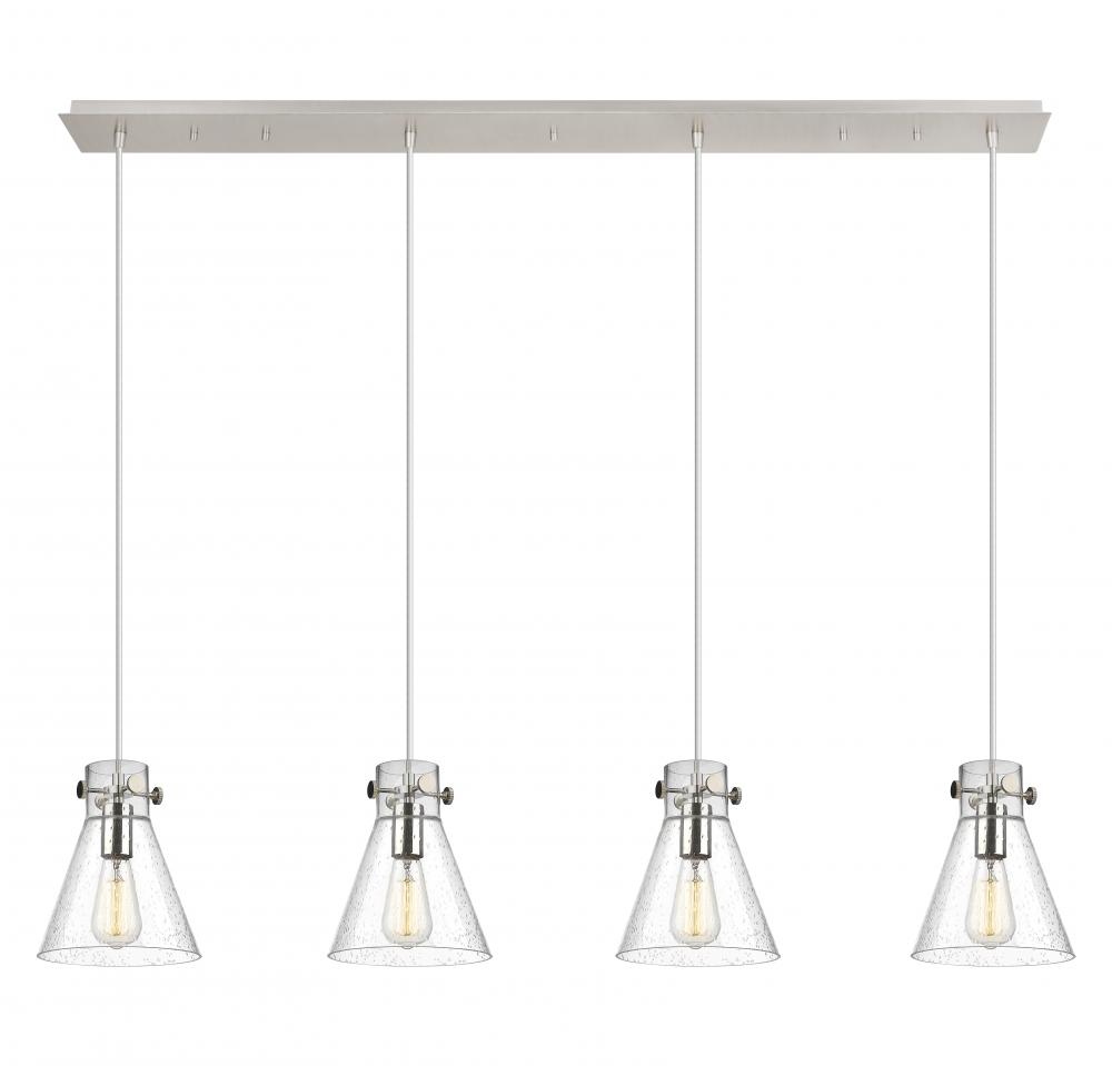 Newton Cone - 4 Light - 52 inch - Polished Nickel - Linear Pendant