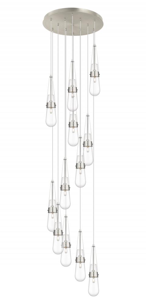 Milan - 12 Light - 24 inch - Brushed Satin Nickel - Multi Pendant