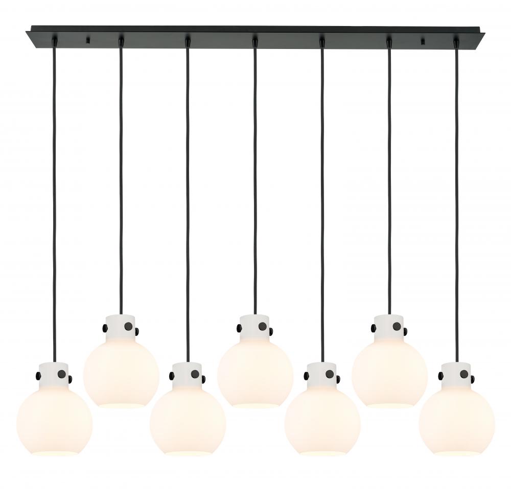 Newton Sphere - 7 Light - 52 inch - Matte Black - Cord hung - Linear Pendant