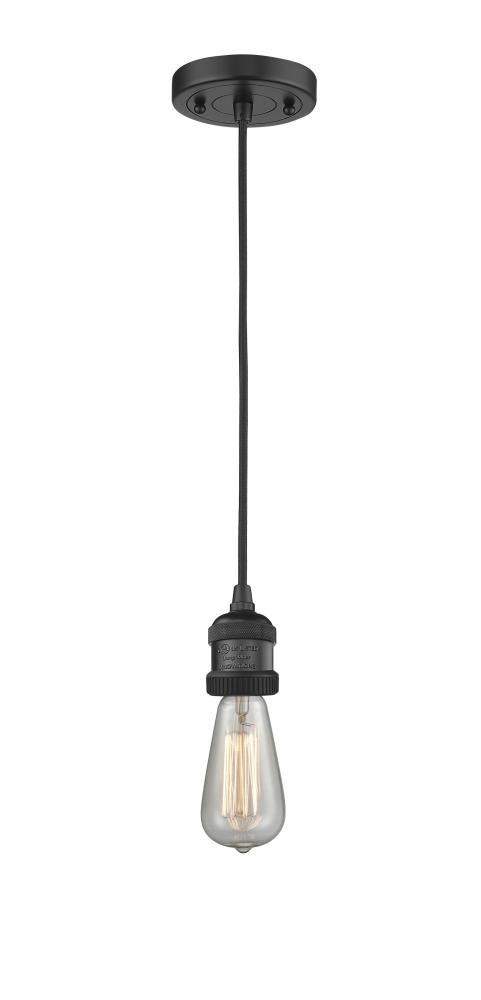 Bare Bulb - 1 Light - 3 inch - Matte Black - Cord hung - Mini Pendant