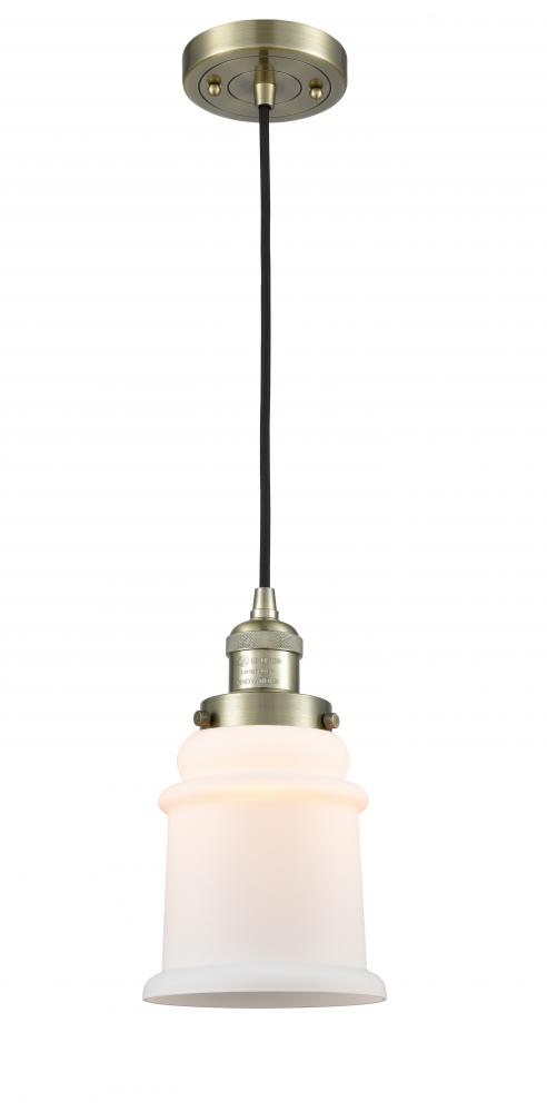 Canton - 1 Light - 6 inch - Antique Brass - Cord hung - Mini Pendant