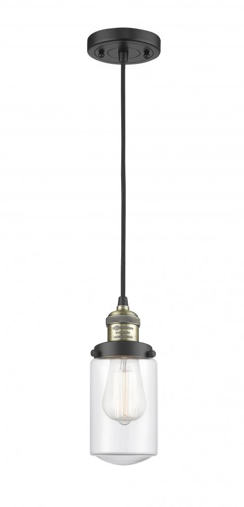 Dover - 1 Light - 5 inch - Black Antique Brass - Cord hung - Mini Pendant