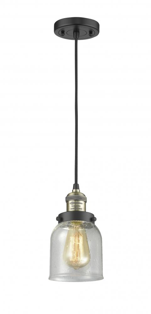 Bell - 1 Light - 5 inch - Black Antique Brass - Cord hung - Mini Pendant