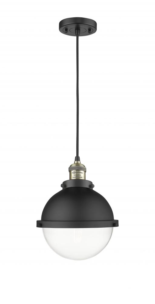 Hampden - 1 Light - 9 inch - Black Antique Brass - Cord hung - Mini Pendant