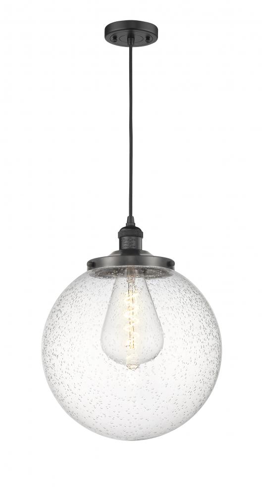 Beacon - 1 Light - 14 inch - Matte Black - Cord hung - Mini Pendant